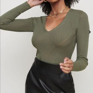 Dynamite Long Sleeve Top w/ Stitch Detail XS